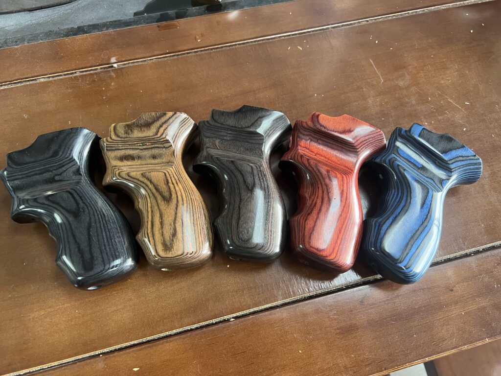 Custom laminated wood handles