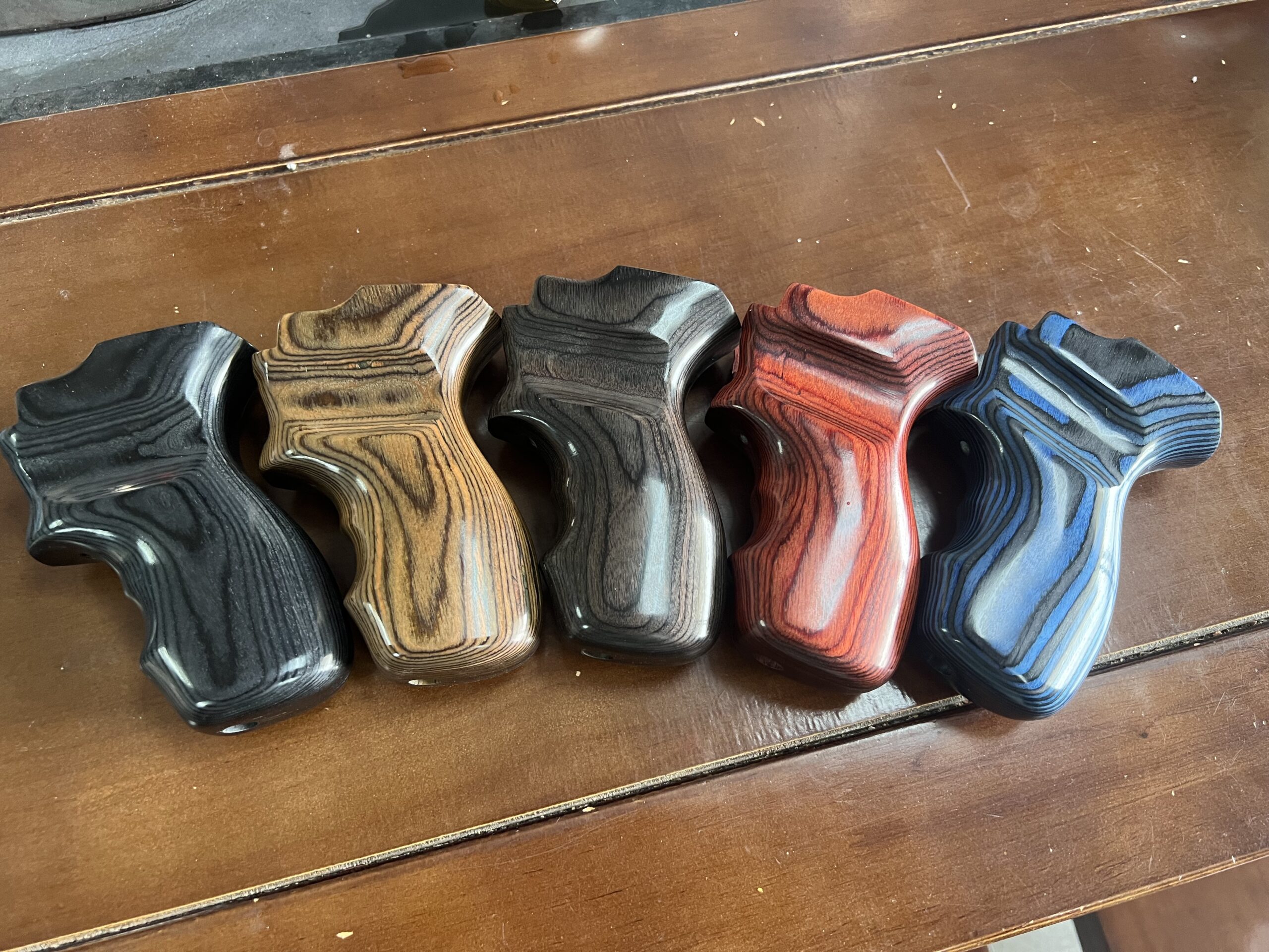 Custom laminated wood handles