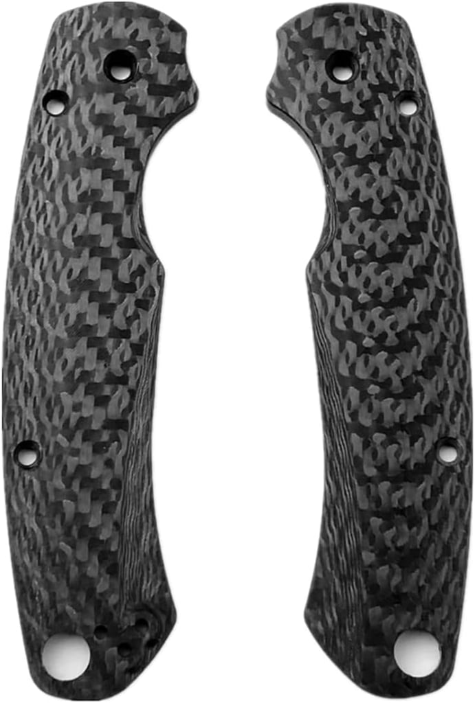 Custom carbon fiber knife scales