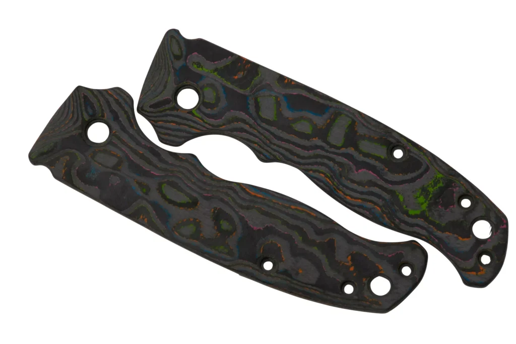 Custom carbon fiber knife scales