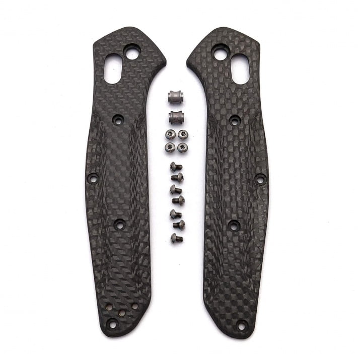 Custom carbon fiber knife scales