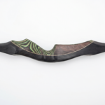 Color-layered laminated wood recurve bow