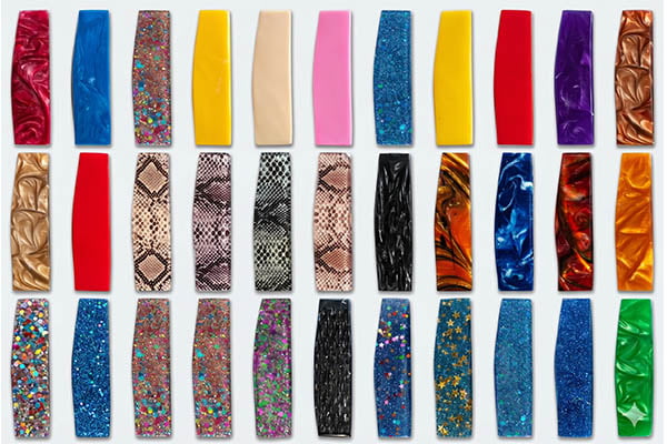 Resin material samples